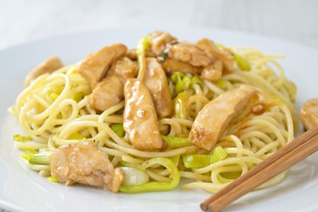 Putengeschnetzeltes im Wok