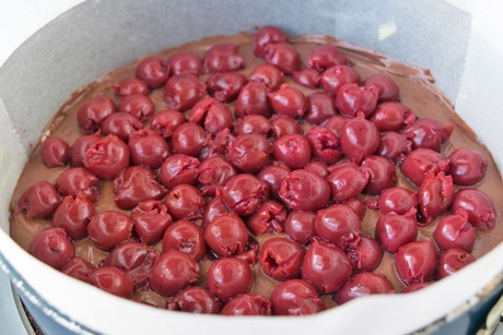 Kirschkuchen mit Schokolade