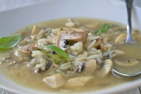 Puten-Eintopf mit Champignons