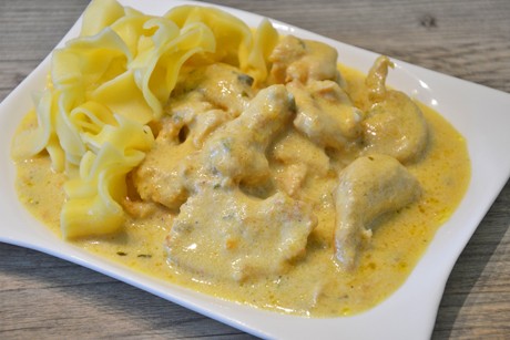 Hühnergeschnetzeltes mit Pasta