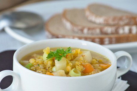 Linsensuppe mit Ingwer