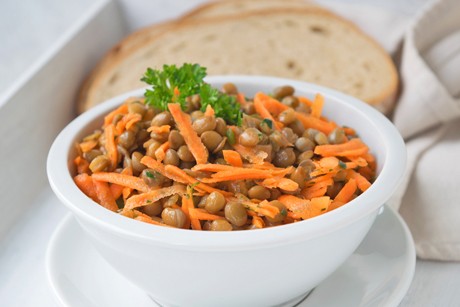 Linsensalat mit Karotten