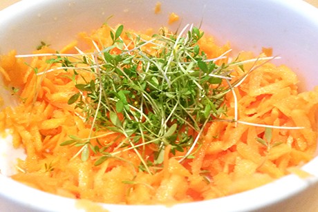 Karottensalat mit Kresse