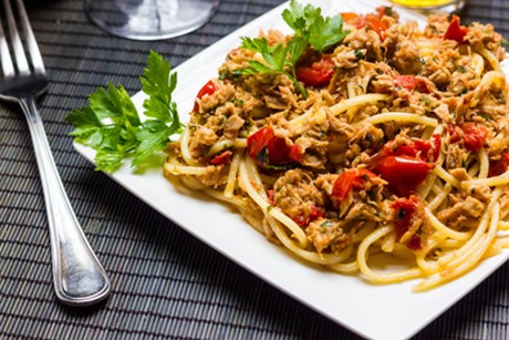 Thunfischspaghetti mit Chili