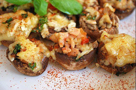 Gefüllte Champignons