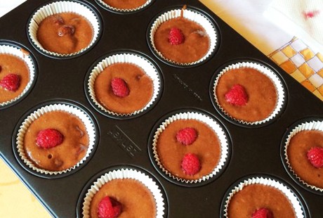 Schoko-Himbeermuffins