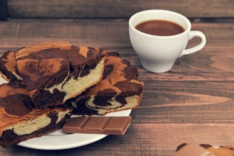 Marmorkuchen mit Schokolade