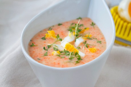 Kressesuppe mit Ei