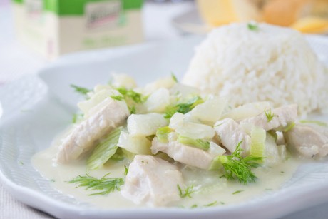 Putengeschnetzeltes á la crème de coco