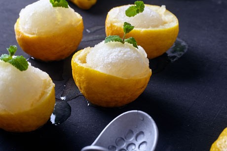 Honig-Zitronen Sorbet