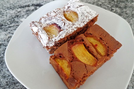 Schoko-Pfirsich-Kuchen