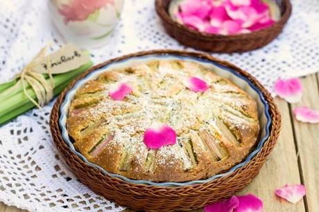 Rhabarberkuchen ohne Ei