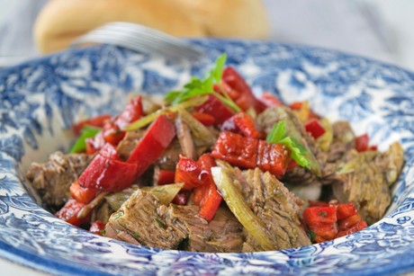 Rindfleischsalat mit Kürbiskernöl