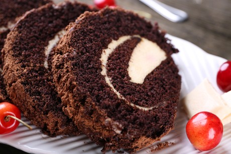 Roulade mit Mascarpone Creme