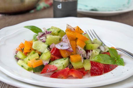 Paprika-Pfefferoni-Salat
