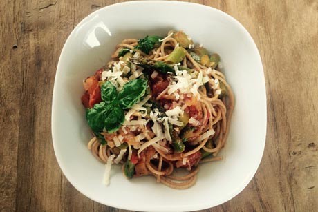 Spaghetti mit Spargel