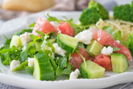 Sommersalat mit Melone