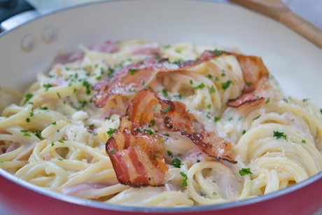 Italienische Spaghetti Carbonara
