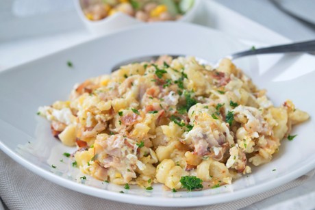 Spätzlepfanne mit Schinken