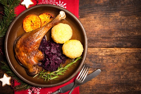 Weihnachtsgans mit Rotkraut