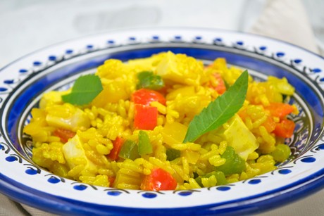 Paprika-Reis-Tofu