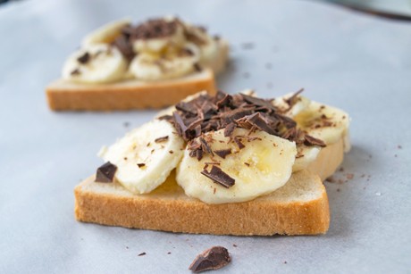 Süßer Bananentoast