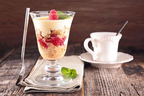 Tiramisu mit Himbeeren
