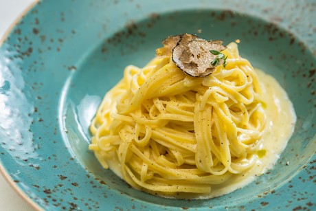 Trüffel mit Spaghetti