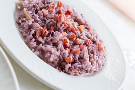 Radicchio Risotto mit Speck