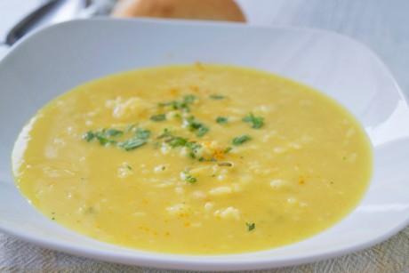 Currysuppe mit Reis