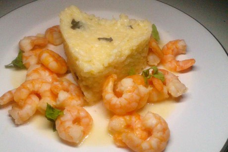 Trüffelrisotto mit Garnelen