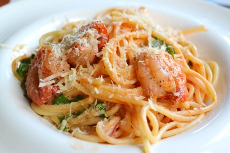 Spaghetti mit Shrimpssauce
