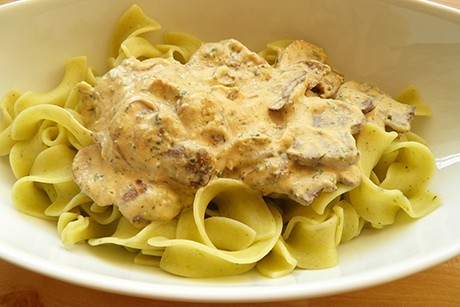 Nudeln mit Pilz-Mascarpone-Sauce
