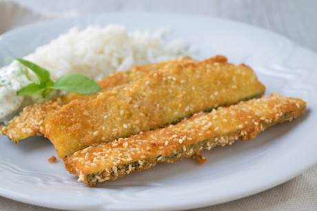 Vegetarisches Zucchini Schnitzel