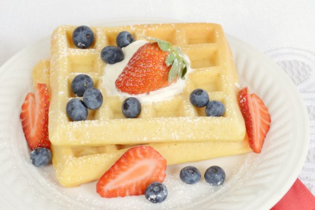 Waffeln mit Topfen
