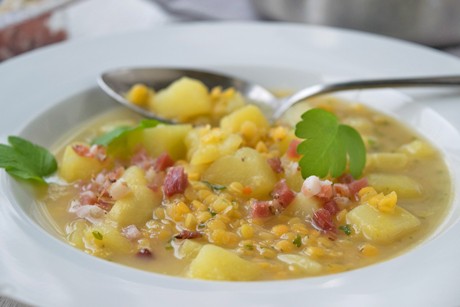 Linsen Speck Eintopf