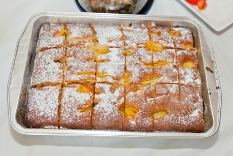 Marillen Blechkuchen mit Topfen
