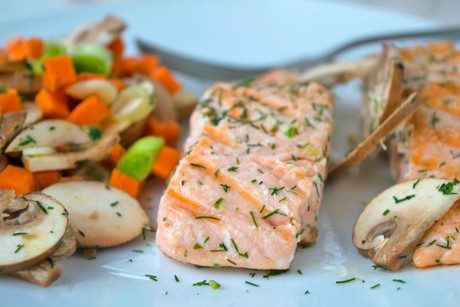 Gegrillter Lachs
