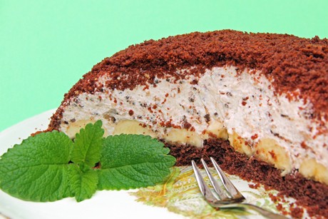 Maulwurfkuchen mit Bananen