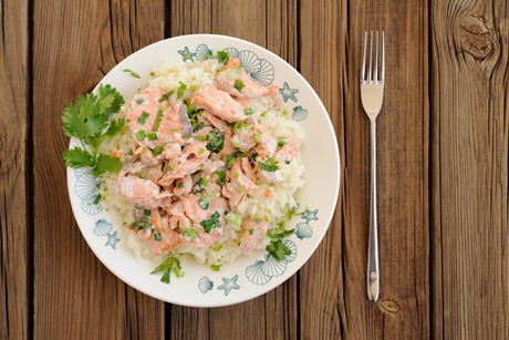 Lachs-Spargel-Risotto