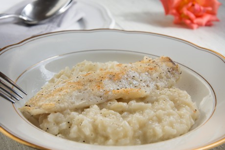 Butterfischfilet mit Risotto