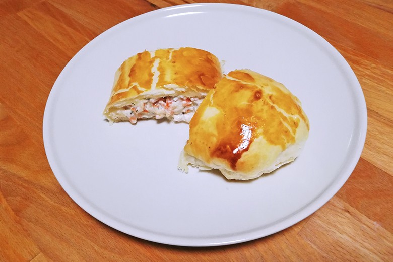 Blätterteigstrudel mit Lachs