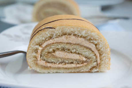 Bananenroulade mit Pudding