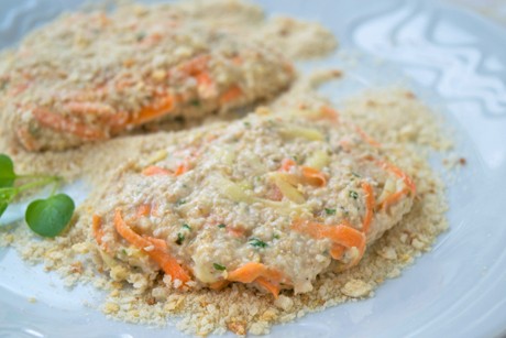 Haferflockenlaibchen mit Gemüse
