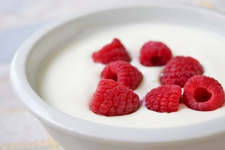 Frische Himbeercreme