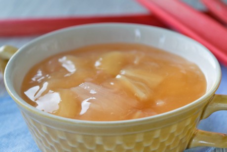 Einfacher Rhabarberpudding