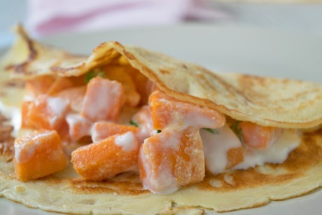 Süßkartoffeln mit Mozzarella