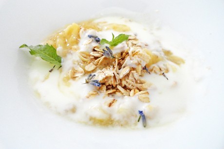 Bananenmus mit Joghurt