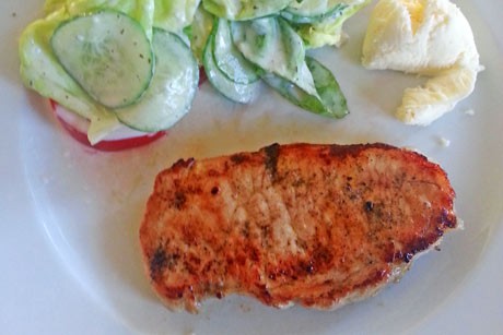 Schweinesteak in Cognac-Bier Marinade