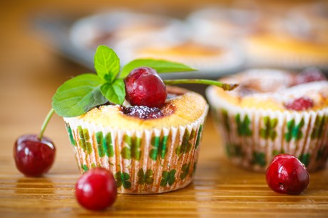 Kokos-Kirsch-Muffins